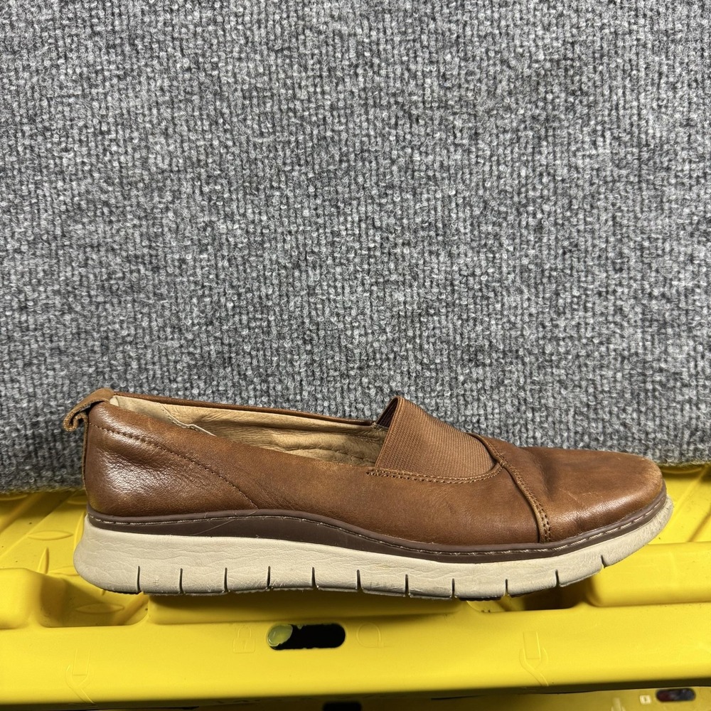 Vionic Linden Shoes Womens Size 7.5‎ Brown Leather Slip On Comfort Walking